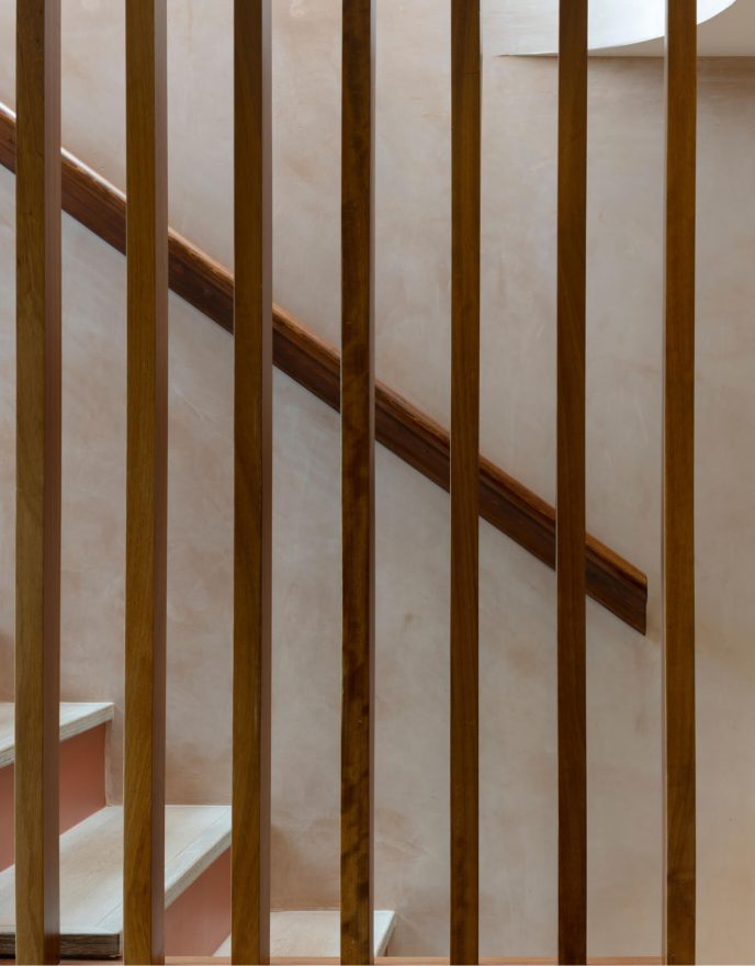 The Garden House Stairs and Wood Divider